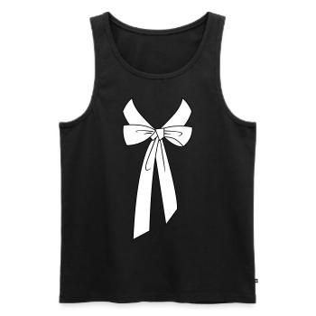 Hemdkragen mit Schleife - Männer Premium Bio Tank Top - Schwarz - Vorne - AI Model Male 178 light (178cm)