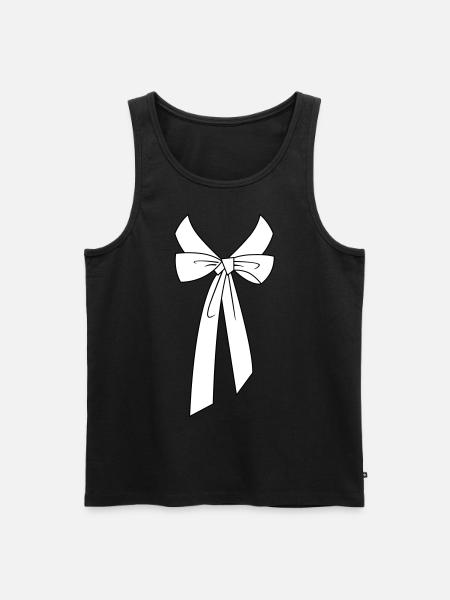 Shirt collar with bow - Men's Premium Organic Tank Top - black