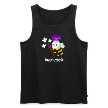 bee Cook - Männer Premium Bio Tank Top - Schwarz - Vorne - AI Model Male 178 light (178cm)
