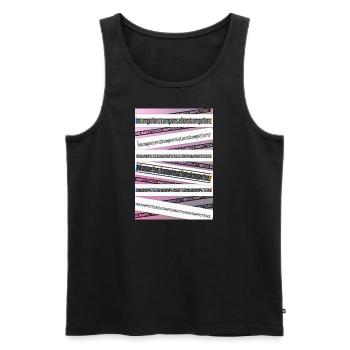 INKOMPETENZKOMPENSATIONSKOMPETENZ - Männer Premium Bio Tank Top - Schwarz - Vorne - AI Model Male 178 light (178cm)
