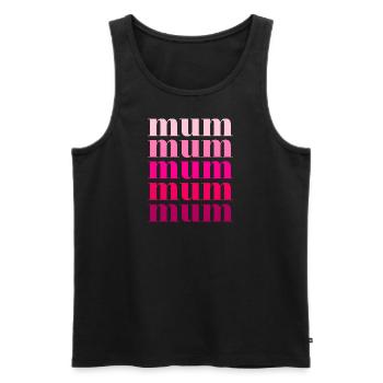mum rosa - Männer Premium Bio Tank Top - Schwarz - Vorne - AI Model Male 178 light (178cm)