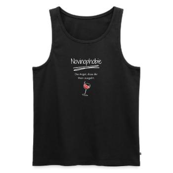 Sommelier Weinkenner Wein Novinophobie - Männer Premium Bio Tank Top - Schwarz - Vorne - AI Model Male 178 light (178cm)