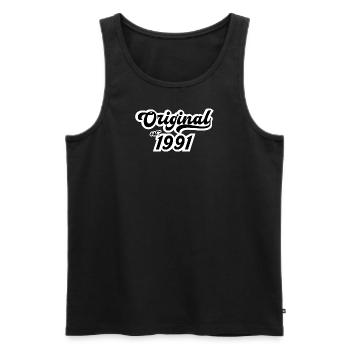1991 Birthday - Men's Premium Organic Tank Top - black - Front - Michal (187cm)