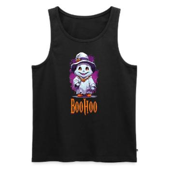 Halloween Ghost Ghost BooHoo Funny - Men's Premium Organic Tank Top - black - Front - Michal (187cm)