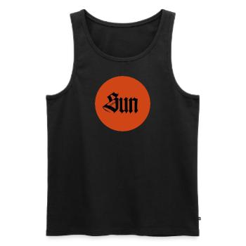sun - Männer Premium Bio Tank Top - Schwarz - Vorne - AI Model Male 178 light (178cm)