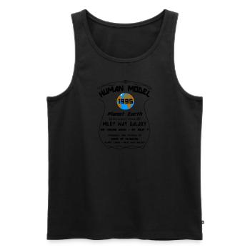 1995 - Men's Premium Organic Tank Top - black - Front - AI Model Male 178 light (178cm)