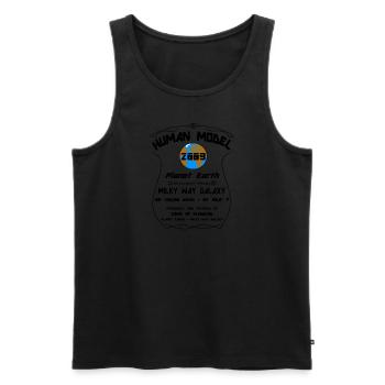 2009 - Männer Premium Bio Tank Top - Schwarz - Vorne - AI Model Male 178 light (178cm)