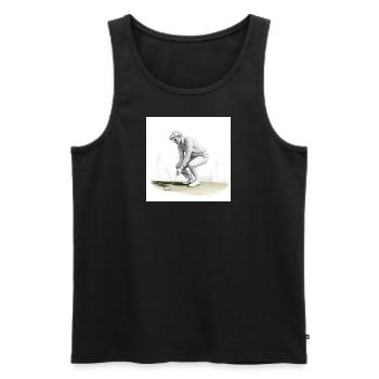 Golfspieler mit Minischläger - Männer Premium Bio Tank Top - Schwarz - Vorne - AI Model Male 178 light (178cm)