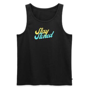 Stay Stoned - Männer Premium Bio Tank Top - Schwarz - Vorne - Michal (187cm)