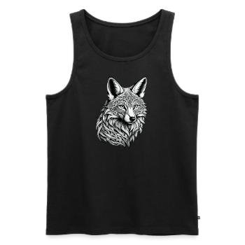 Keltischer Fuchs - Männer Premium Bio Tank Top - Schwarz - Vorne - AI Model Male 178 light (178cm)