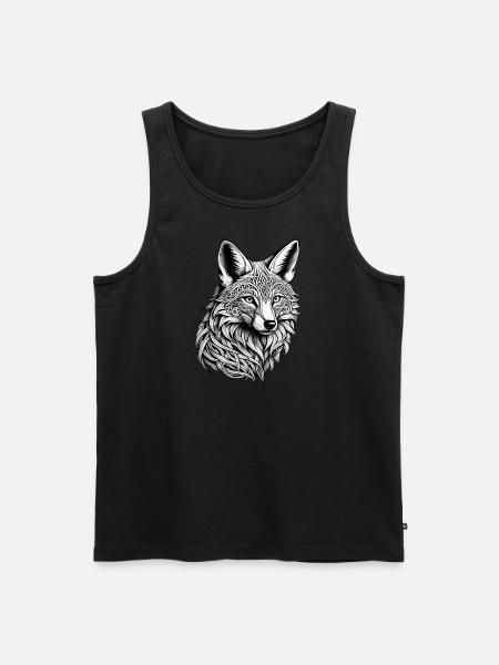 Celtic Fox - Men's Premium Organic Tank Top - black
