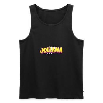 Juliana benutzerdefinierter Name Comic-Stil Pop-Art, - Männer Premium Bio Tank Top - Schwarz - Vorne - Michal (187cm)