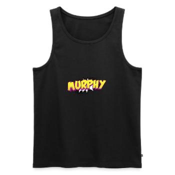 Murphy Nom personnalisé Style bande dessinée Pop Art, - Débardeur bio Premium Homme - noir - Devant - AI Model Male 178 light (178cm)