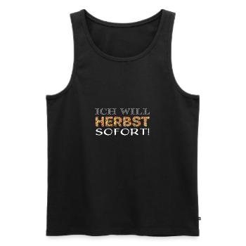 Jahreszeiten herbst sofort ws - Männer Premium Bio Tank Top - Schwarz - Vorne - Michal (187cm)