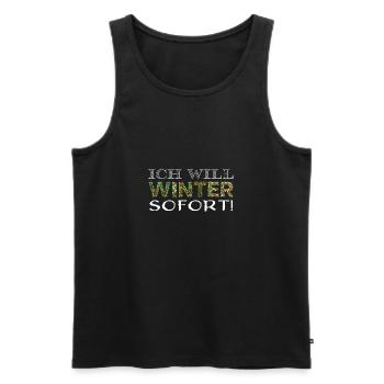 Jahreszeiten winter sofort ws - Männer Premium Bio Tank Top - Schwarz - Vorne - Michal (187cm)