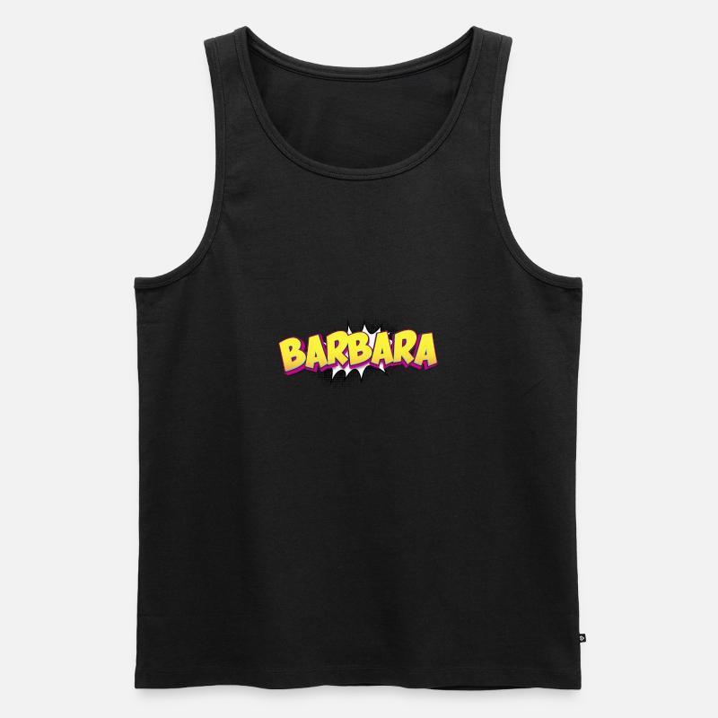 Barbara benutzerdefinierter Name Comic-Stil Pop-Art, - Männer Premium Bio Tank Top - Schwarz