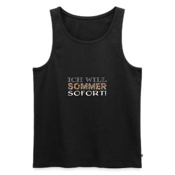 Jahreszeiten sommer sofort ws - Männer Premium Bio Tank Top - Schwarz - Vorne - Michal (187cm)