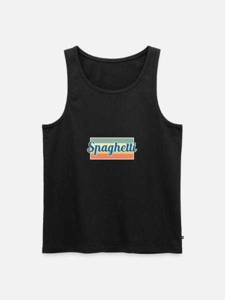 spaghetti - Men's Premium Organic Tank Top - black