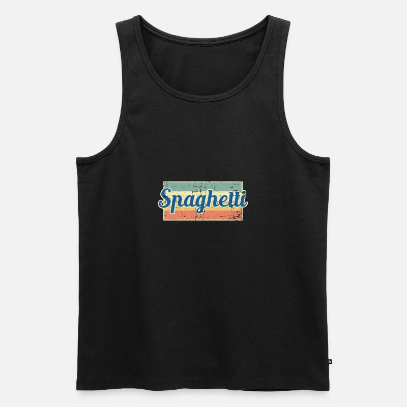 spaghetti - Men's Premium Organic Tank Top - black