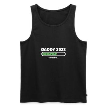 Daddy 2023 Dad Fathers Day - Men's Premium Organic Tank Top - black - Front - Michal (187cm)