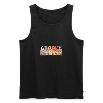Groovy depuis 1972 Retro Hippie 51e anniversaire - Débardeur bio Premium Homme - noir - Devant - Michal (187cm)