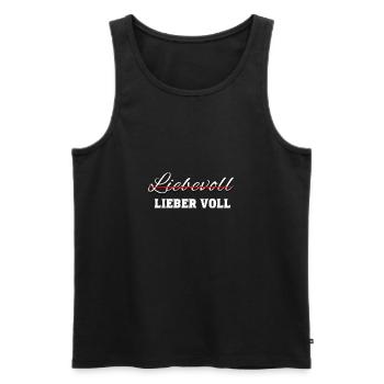 Lieber voll statt Liebevoll Party Malle Saufen - Männer Premium Bio Tank Top - Schwarz - Vorne - Michal (187cm)