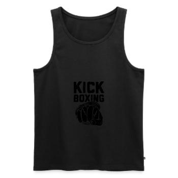 kickboxing kickboxer - Men's Premium Organic Tank Top - black - Front - AI Model Male 178 light (178cm)