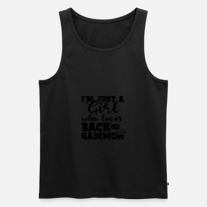 frau liebt backgammon - Männer Premium Bio Tank Top - undefined