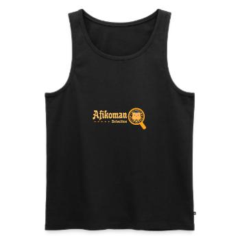 Afikoman Detektiv - Pessach Afikoman Suche - Männer Premium Bio Tank Top - Schwarz - Vorne - Michal (187cm)