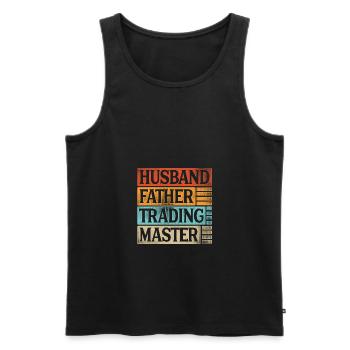 Father Husband Trading Master Stock Market Investo - Männer Premium Bio Tank Top - Schwarz - Vorne - Michal (187cm)