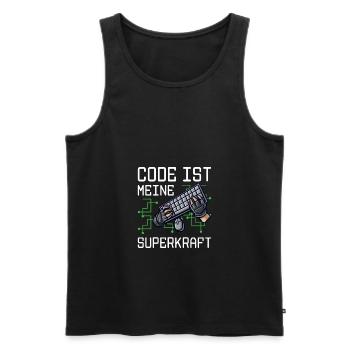 Code Ist Meine Superkraft Software Entwickler Code - Männer Premium Bio Tank Top - Schwarz - Vorne - Michal (187cm)