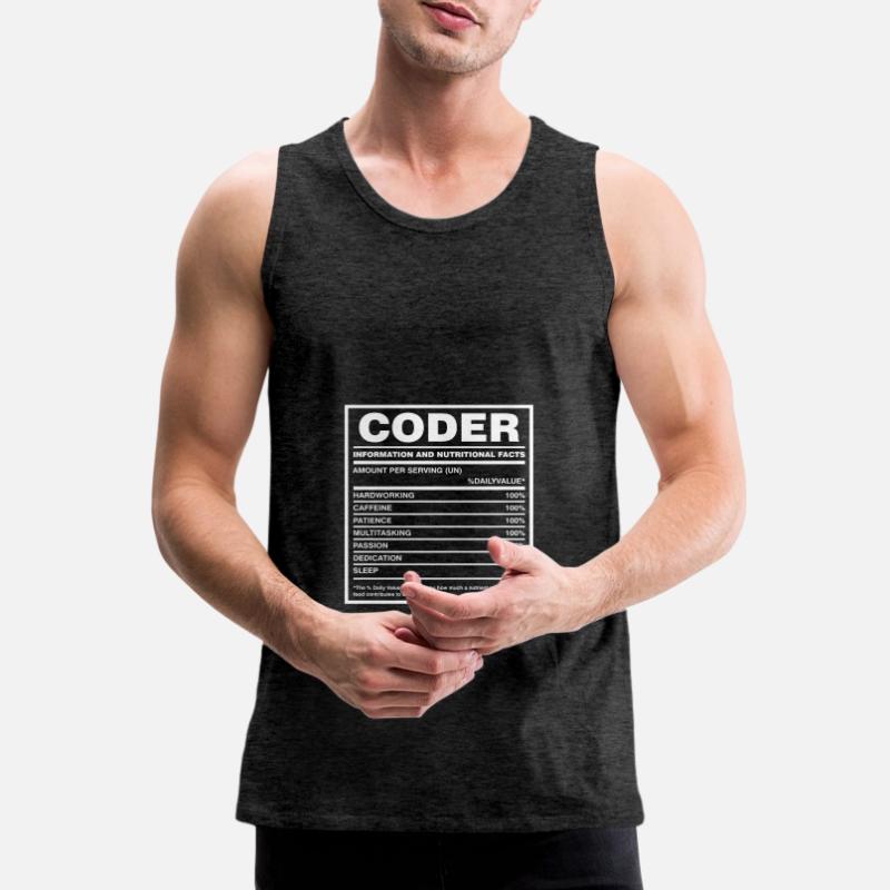 Coder Nutritional Facts Coder Programmer Computer Männer Premium Bio Tank Top
