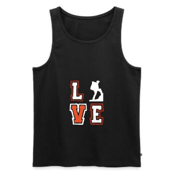 Liebe Wandern Wanderer Camper Natur Wanderer Liebh - Männer Premium Bio Tank Top - Schwarz - Vorne - Michal (187cm)