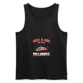 Nur ein Mädchen, das Darts liebt Dartboard-Liebhab - Männer Premium Bio Tank Top - Schwarz - Vorne - AI Model Male 178 light (178cm)