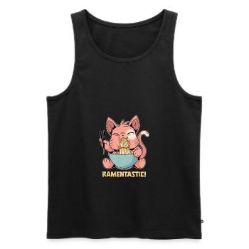 Lustige Ramen Lebensmittel Nudeln Japanisch Anime - Männer Premium Bio Tank Top - Schwarz - Vorne - Michal (187cm)