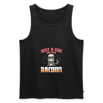 Funny Raccoon Raccoon Animal Trash Fun Lovers - Men's Premium Organic Tank Top - black - Front - AI Model Male 178 light (178cm)