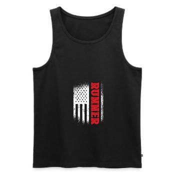 Lustiger Marathonläufer Laufen Sport Spaß Liebhabe - Männer Premium Bio Tank Top - Schwarz - Vorne - Michal (187cm)