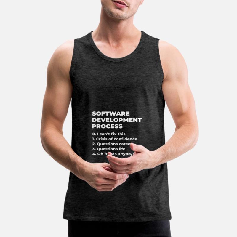 Software Development Process Programmer Coder Nerd Männer Premium Bio Tank Top