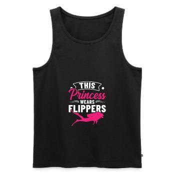 This Princess Wear Flippers Diver Scuba Diver Divi - Männer Premium Bio Tank Top - Schwarz - Vorne - Michal (187cm)
