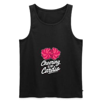 Cheering Is My Cardio Cheerleading Cheerleader Gym - Männer Premium Bio Tank Top - Schwarz - Vorne - Michal (187cm)