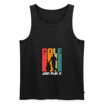 Golf Just Play It Golfer Golf Course Golf Player D - Männer Premium Bio Tank Top - Schwarz - Vorne - Michal (187cm)