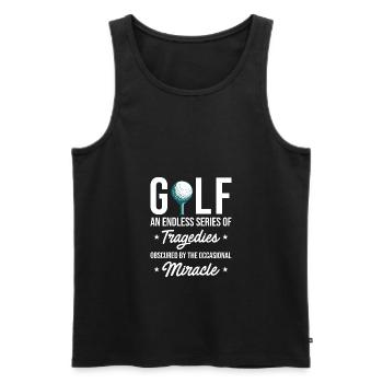 Golf An Endless Series Of Tragedies Golfing Golf P - Männer Premium Bio Tank Top - Schwarz - Vorne - Michal (187cm)
