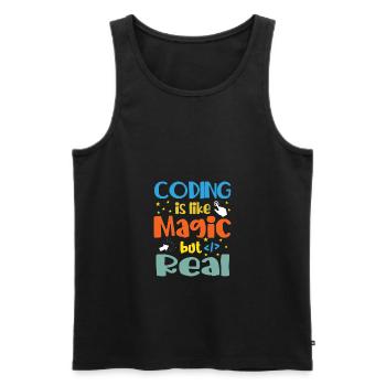 Coding Is Like Magic Coder Programmer Computer Gee - Männer Premium Bio Tank Top - Schwarz - Vorne - AI Model Male 178 light (178cm)