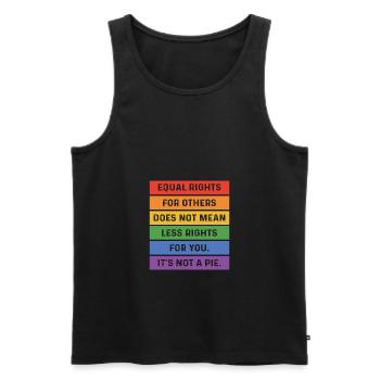 Equal Rights For Others Does Not Mean Less Rights - Männer Premium Bio Tank Top - Schwarz - Vorne - Michal (187cm)