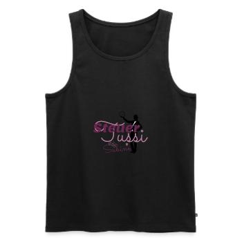 Steuertussi & Business Woman Sabine - Männer Premium Bio Tank Top - Schwarz - Vorne - Michal (187cm)