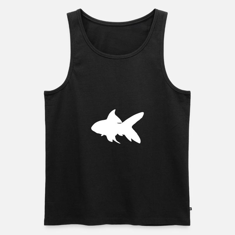 Fisch - Männer Premium Bio Tank Top - Schwarz