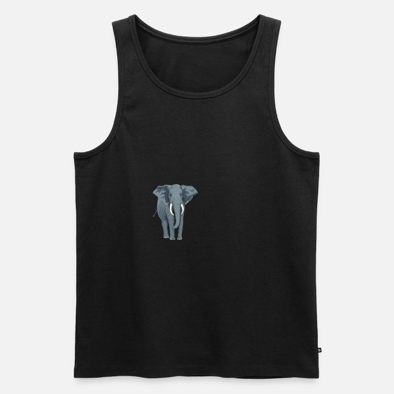 Elefant - Männer Premium Bio Tank Top - Schwarz