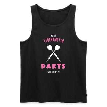 Dart Darts Darten Spiel Darterin Spielerin - Männer Premium Bio Tank Top - Schwarz - Vorne - Michal (187cm)