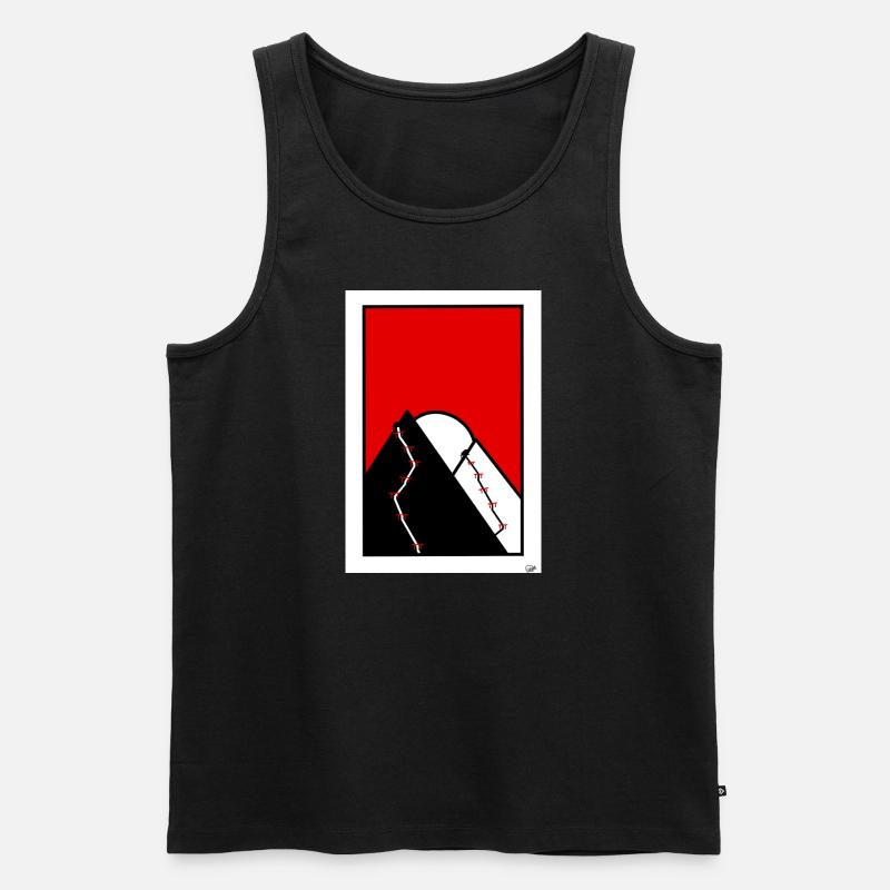 Hanafuda Mountain - Männer Premium Bio Tank Top - Schwarz