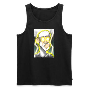 LuxuryApe Zeus - Men's Premium Organic Tank Top - black - Front - AI Model Male 178 light (178cm)